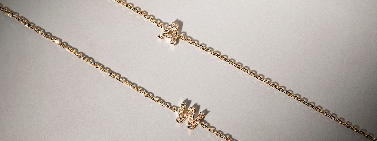 Diamond Initial Bracelets | Affinity Diamonds 