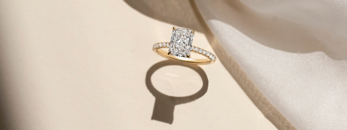 18K Gold Diamond Band Engagement Ring - Affinity Diamonds