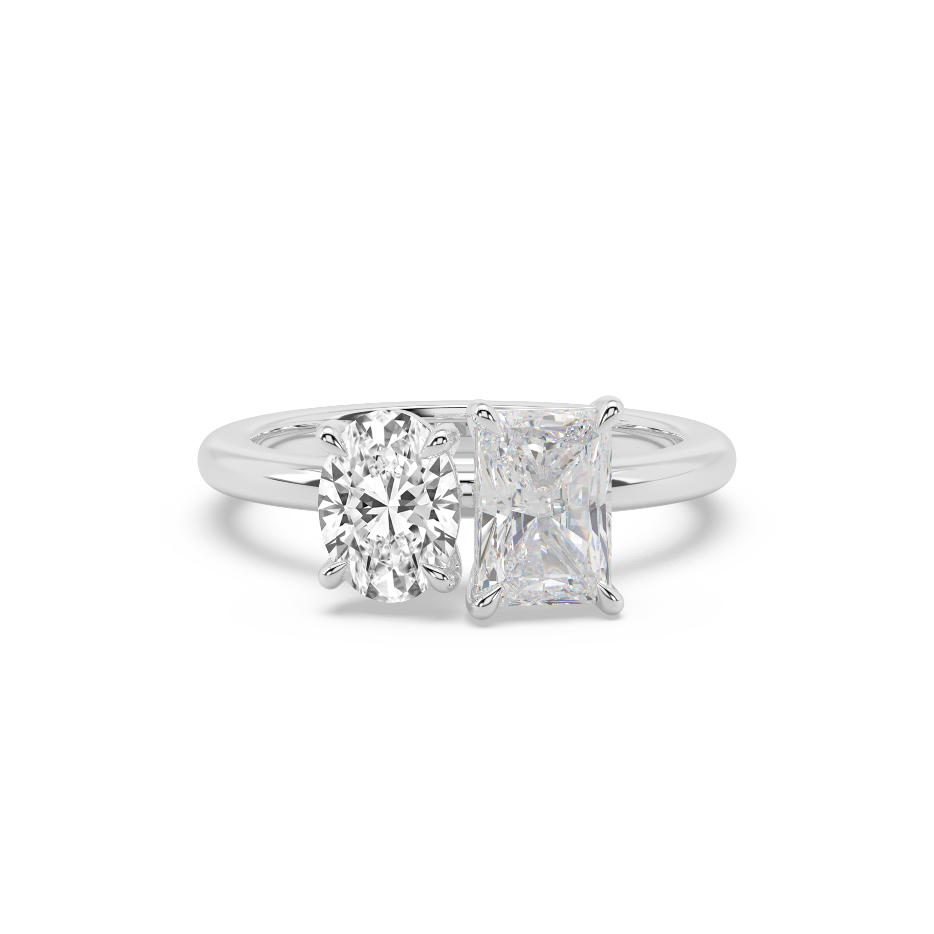 Oval & Radiant Toi Et Moi Engagement Ring | Affinity Diamonds