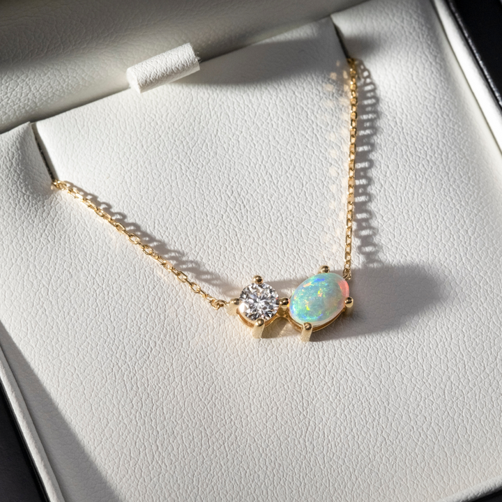 Opal Diamond Necklace Affinity Diamonds
