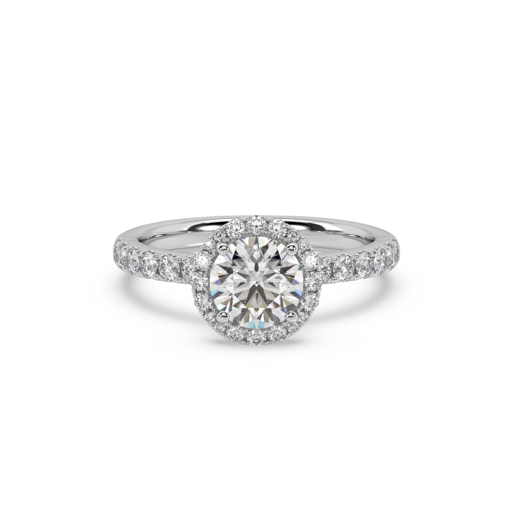 Round Diamond Halo Engagement Ring | Affinity Diamonds