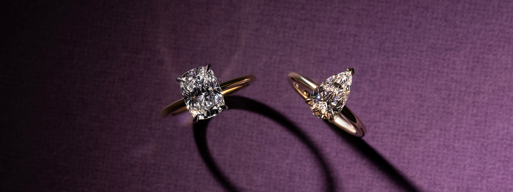 Radiant and pear diamond engagement ring - Affinity Diamonds