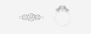 Trilogy Sketch - Affinity Diamonds