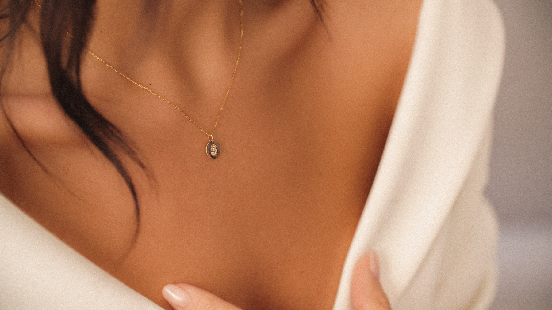 Diamond Initial Name Plate Yellow Gold Pendant - Affinity Diamonds